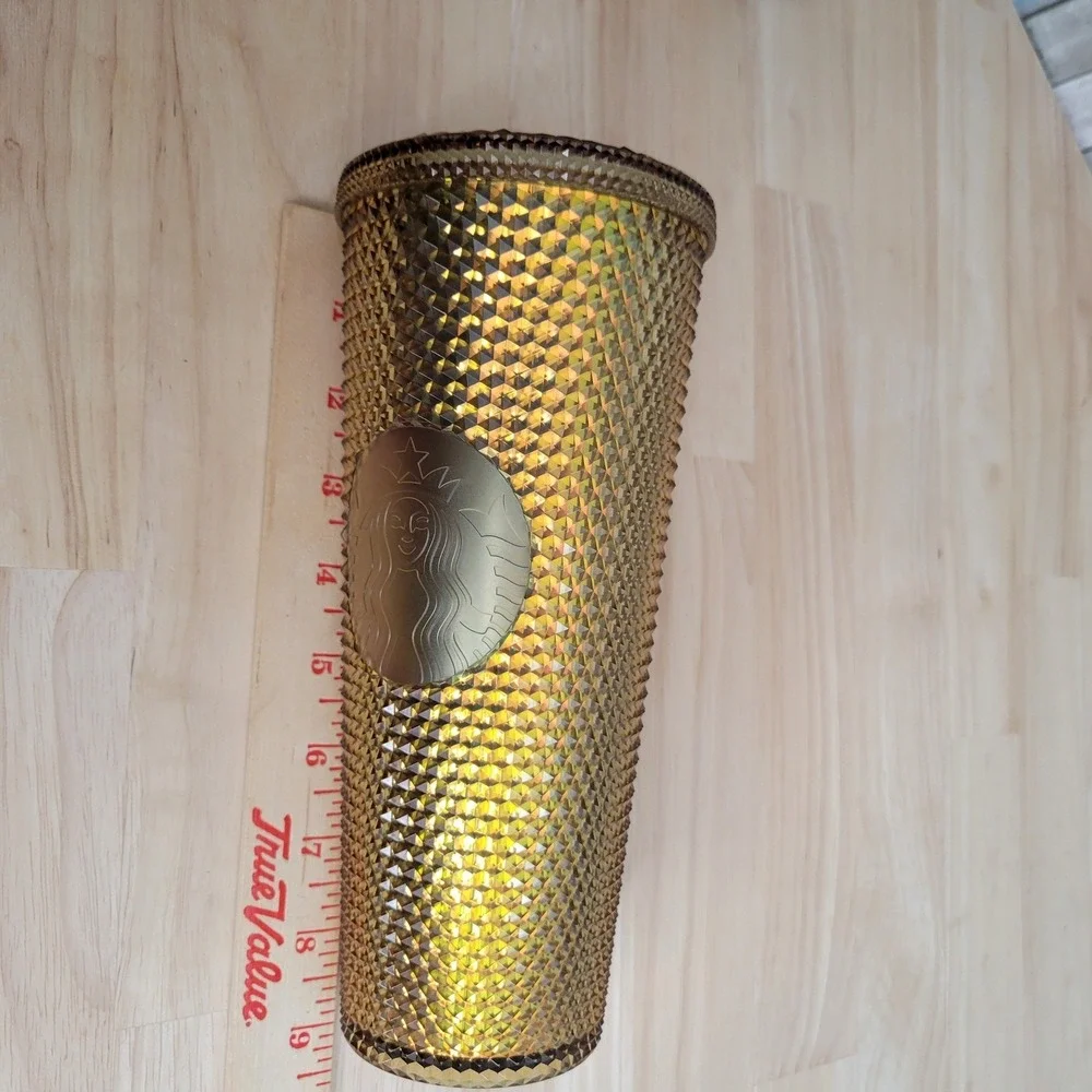 Starbucks Tumbler Gold Studded University of Washington Purple W Logo No‎ straw